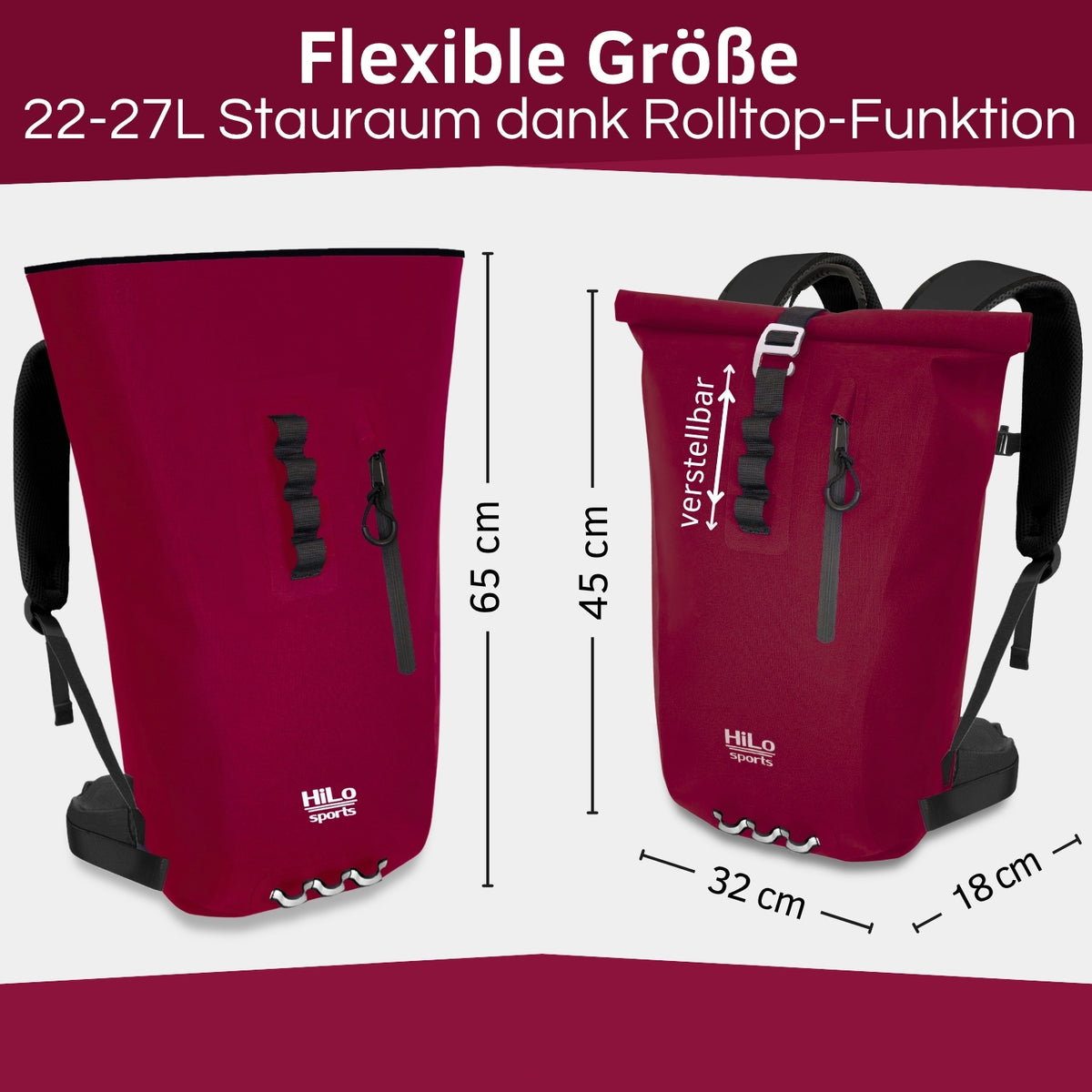 Wasserdichter Rolltop Rucksack "Urban 25" - V2.0