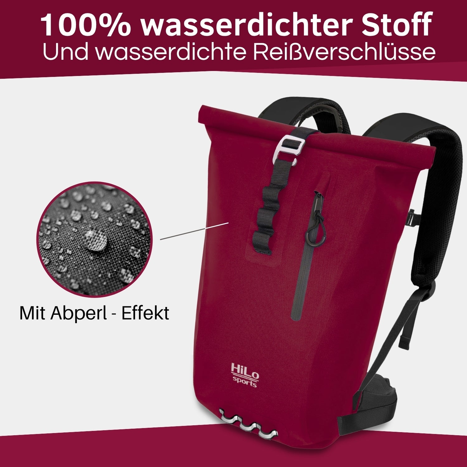Wasserdichter Rolltop Rucksack 