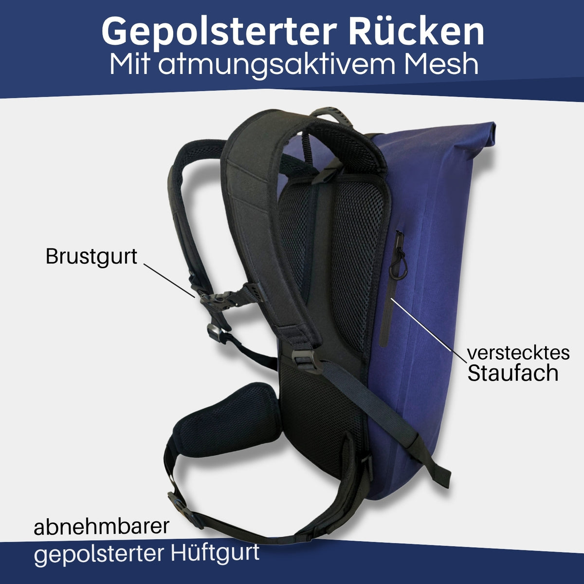 Wasserdichter Rolltop Rucksack "Urban 25" - V2.0