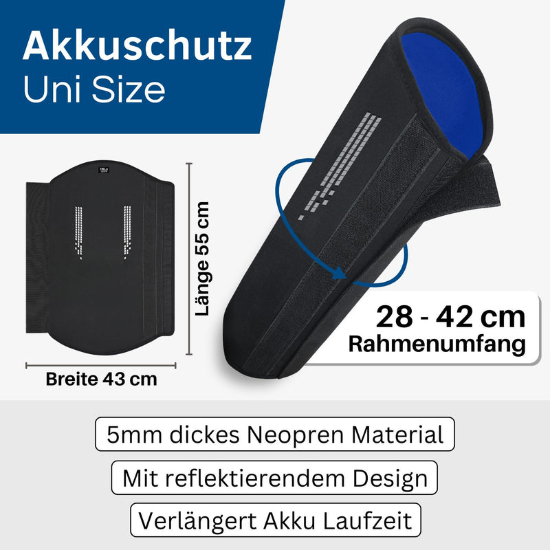 Akku-Schutzhülle am E-Bike-Rahmen