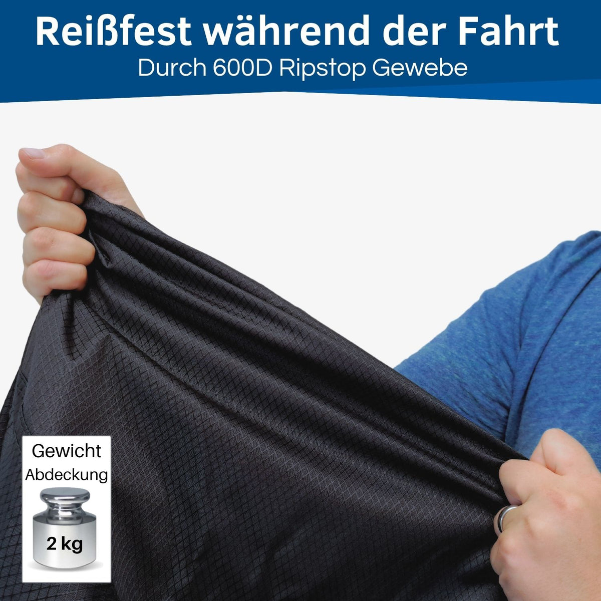 Die Fahrradabdeckung für Heckträger.
