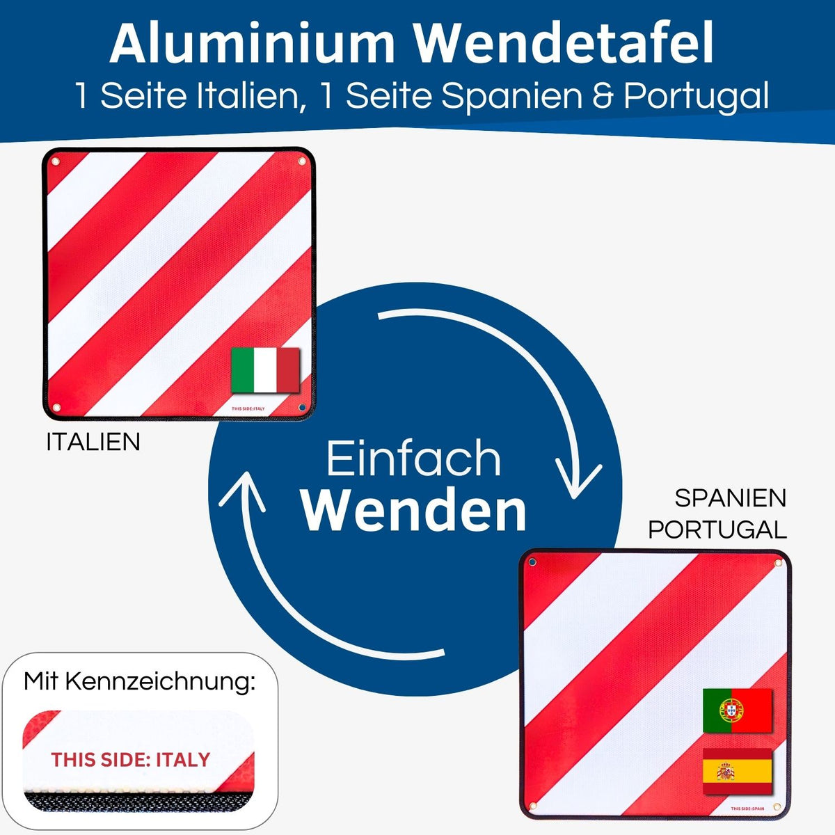 Weiß Rote Wende Warntafel
