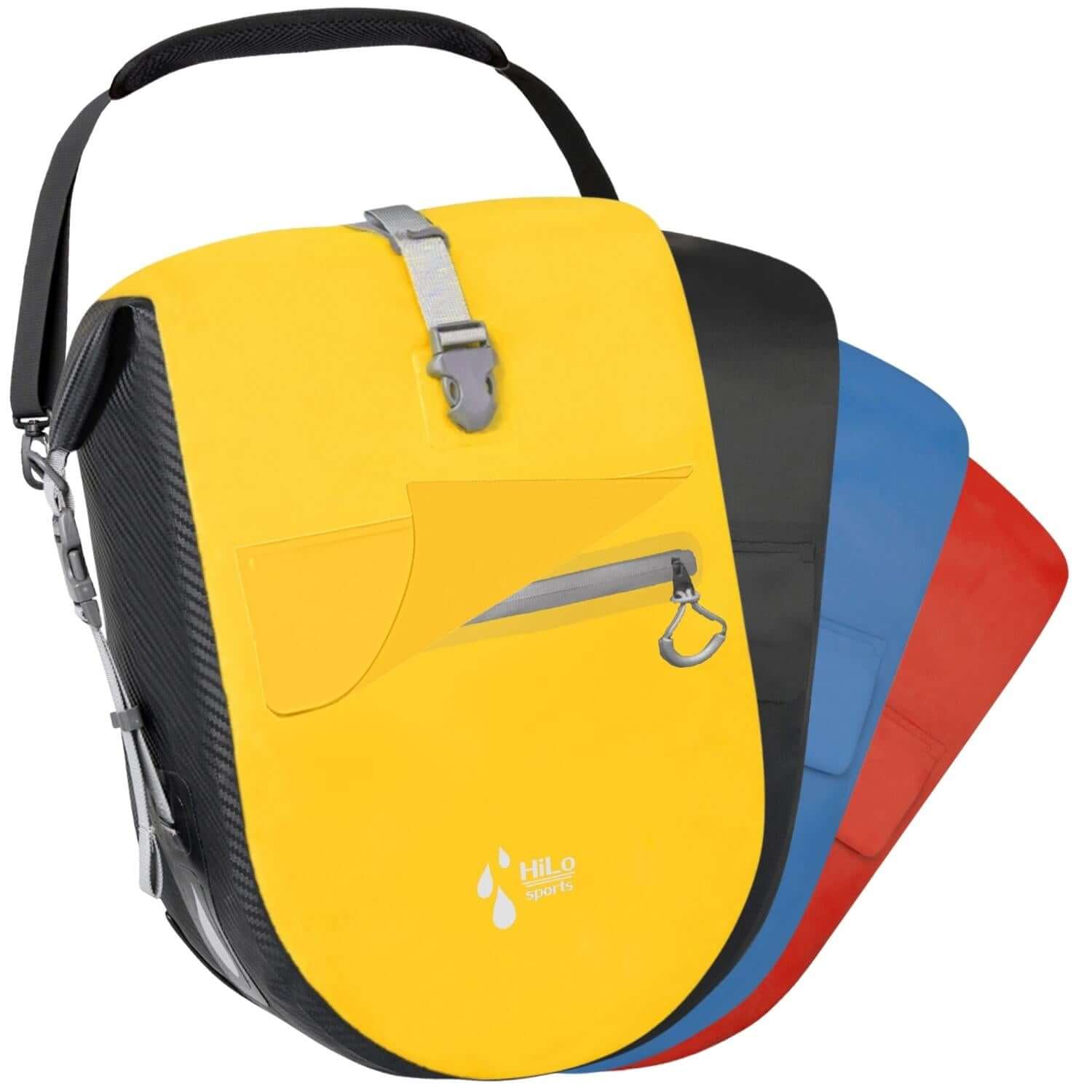 Die Gepäcktasche fürs Fahrrad in gelb.